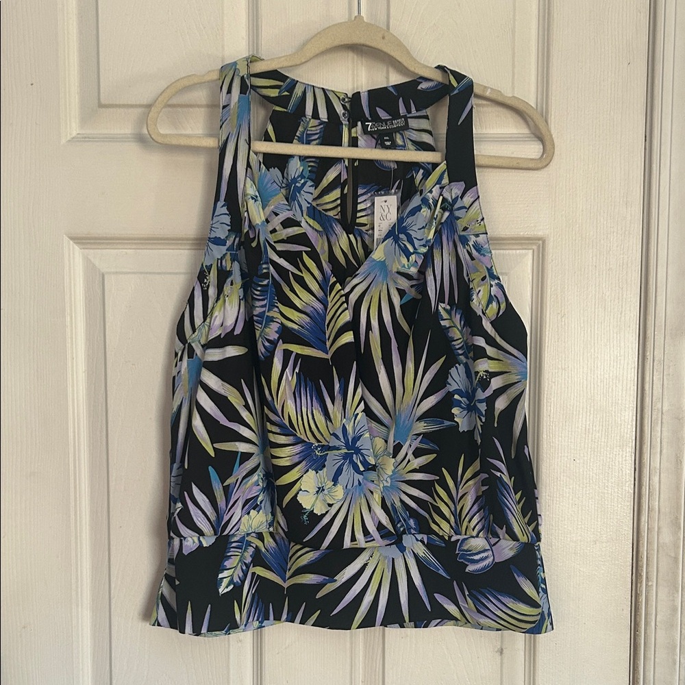 NWT New York & Company tropical floral print tank top size XXL BNWT